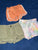 Cat & Jack/ Art class Lot of 3 shorts - green denim, tie dye & orange 3T