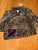 Peek... little peanut Velvet light weight pea coat with purple lining 12-18 Months