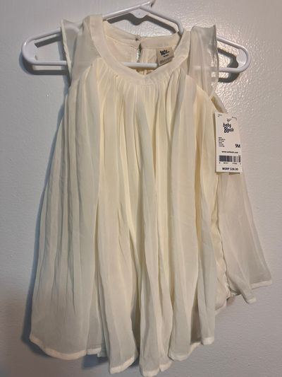Baby Bgosh NWT!! Off White Sleeveless Dress - Very Flowy 9 Months