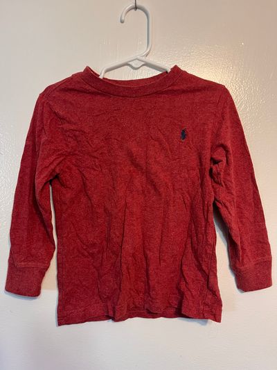 Polo Ralph Lauren Red Long Sleeve Tee 3T