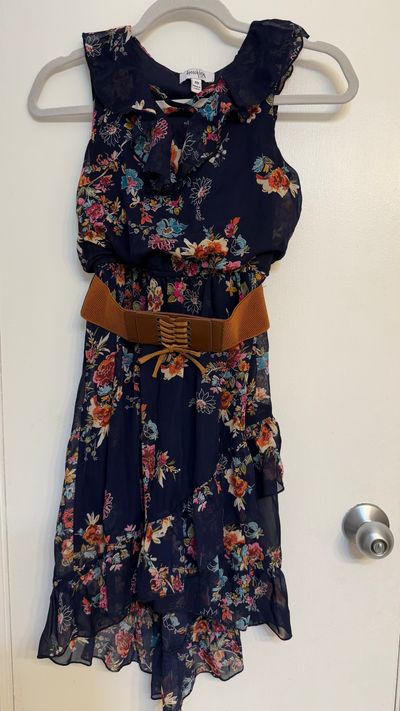Speechless Kids Navy dress with belt. Cute for 1st day of school 10-12