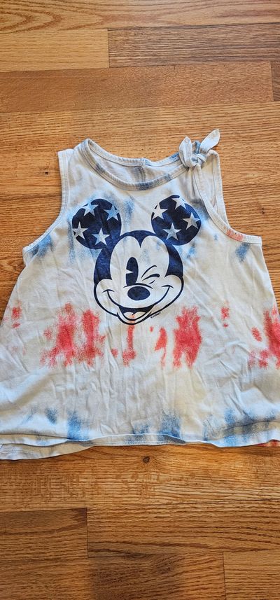 Abercrombie Kids Girls Micky Mouse graphic sleevesless T-shirt size 5-6 6T/6