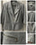 Tahari Arthur Levine designer blazer $89 retail Grey w silver zipper pockets & buttons 3/4 wide sleeve Women's XXL 18