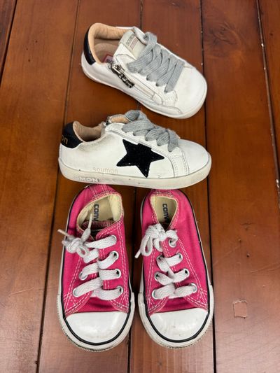 Little Girls Converse and Souman Sneakers size 5. Little Girls Converse and Souman Sneakers size 5. 5 (Lil' Kid)