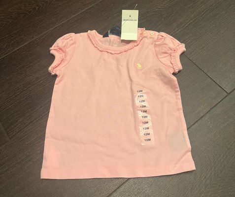 Brand new polo, Ralph Lauren pink short sleeve top  12 Months