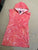 Lands end Hooded terry Pink swirl Beach coverup 7-8