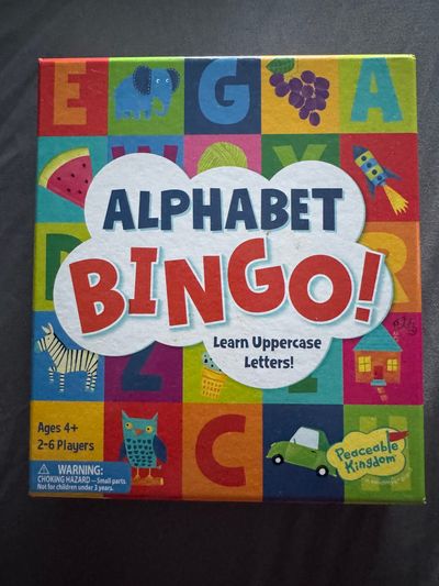 Peaceable Kingdom Alphabet Bingo