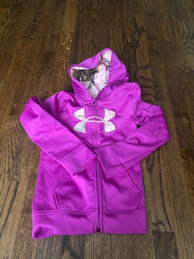 Under Armour fuchsia zipper sweat jacket  6T/6