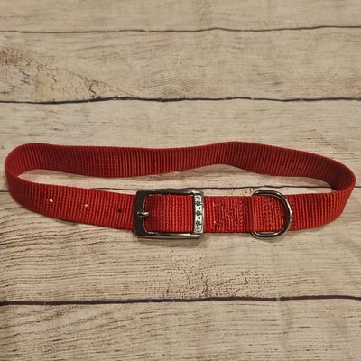 Red Dog Collar Approx. 18-21"