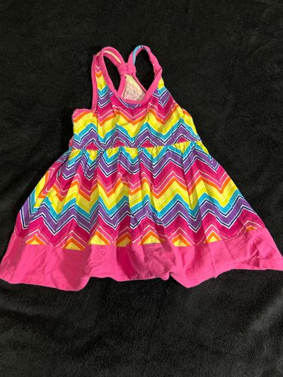 Children's place Rainbow chevron dress 12 Months