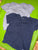 Burts bees T shirts gray and navy blue 18 Months