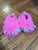 Infant girl pink monster slippers sz 2  2 (Infant Shoe)