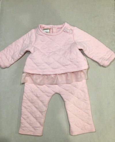 First Impressions Quilted pink set  12 Months