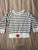 Petit bateau White stripe sweatshirt 2T