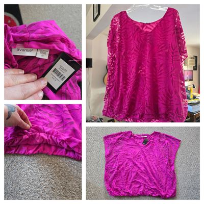 New Avenue Magenta top magenta Women's XXXL 20