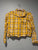 Wonder Nation L/S cropped flannel shirt, yellow, black white plaid 14-16