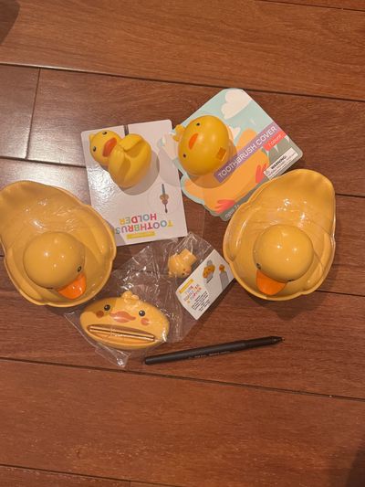 Brand new two soap, dishes, toothbrush holder Toothpaste, squeezer, and toothbrush cover