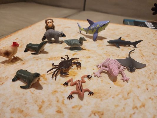 12 mini sea animal and farm animal