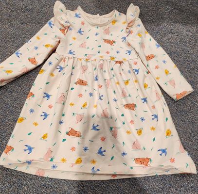 Ever and Ever Long sleeve dress with ruffles 12 Months