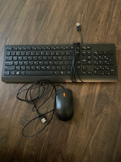 Lenovo Wired keyboard and wired mouse - gently used