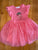 Btween Short sleeve tulle pink strawberry dress 3T