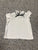 SHEIN Gauzy white top w lace and black ribbon 6T/6