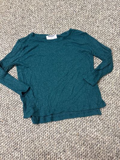 Old navy Teal ribbed long sleeve shirt 6T/6