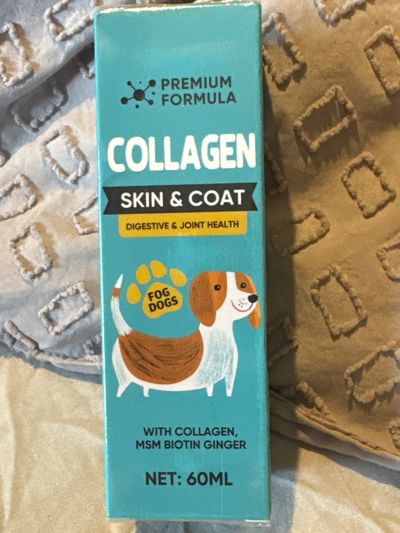 Brand new premium formula  collagen skin and coat Retail $25, dogs digestive and joint health collagen biotin 60 mL