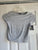 Brand new with tag short sleeved shirt Size 8 retails $15 grey 7-8