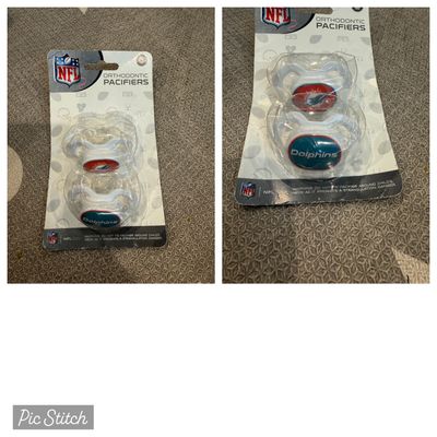 NFL Miami Dolphins orthodontic pacifiers