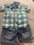 Koala Kids size 3t outfit with Jean shorts and plaid button up top 3T