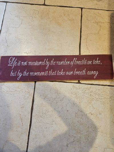 Hanging Wood Sign Approx. 24" x 5"