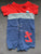 first impressions anchor shorts romper  0-3 Months