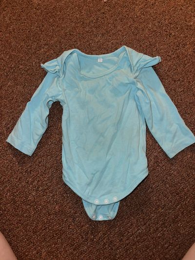 Generic teal long sleeve onesie 12 Months