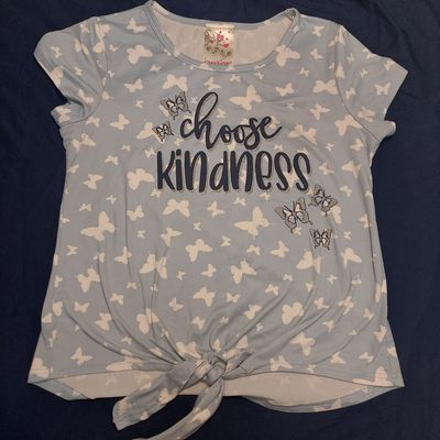 Jenna & Jesse Choose kindness butterfly print short sleeve 10-12