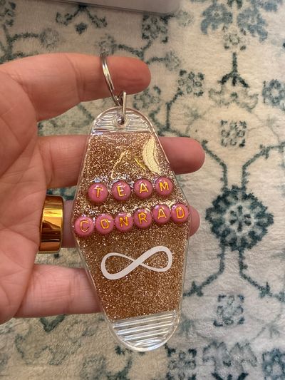 Handmade Team Conrad the summer I turned pretty keychain ltpink