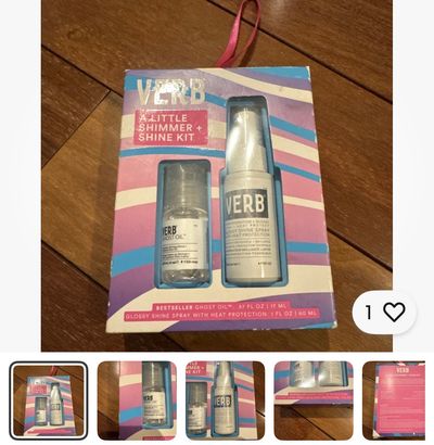 : brand new verb shimmer shine kit ghost oil And shine spray