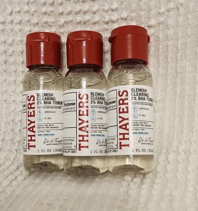 NEW THAYERS 2% BHA TONER Travel size set of 3