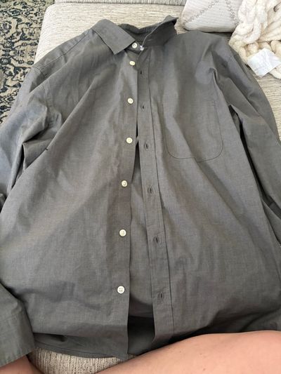 Old navy Long sleeve every day shirt in gray button up Men's - L