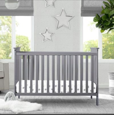 Delta Adley 3 in 1 convertible crib- grey