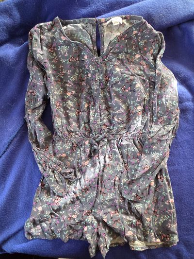 Love Fire Long sleeved romper size small  6T/6