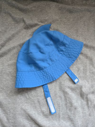 Carters 6-12m cute summer hat with a shark fin on top and velcro