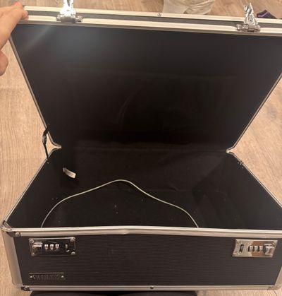 Vaultz storage chest with lock code could be used For instruments also retail $60