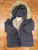 Zara black warm coat with removable fur on hood  2T