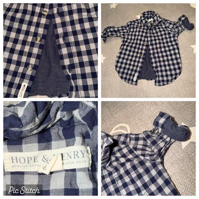 Hope and Henry Long sleeve button down shirt 6-12 Months