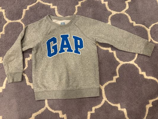 Gap 10 Lt gray e blue logo sweatshirt 5T/5