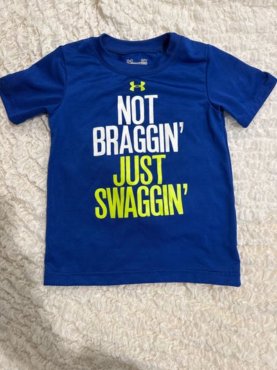Underarmour Blue logo polyester shirt 2T