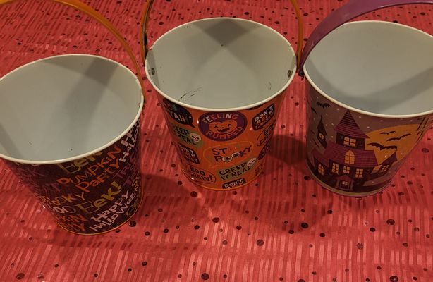 unknown 3 Halloween buckets great for treats