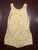 Place Yellow and white romper size s 5/6 5T