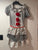 Like new worn once Pennywise from it Halloween Costume dress fits from a size 10 to 16 comes with gloves & tight